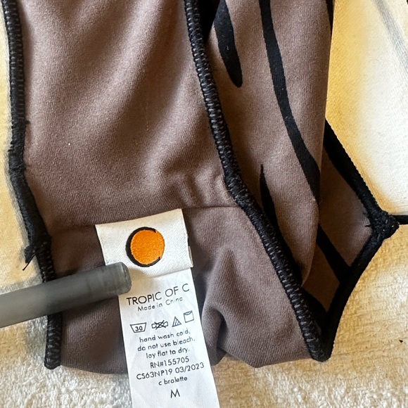Tropic of C driftwood brown zebra bikini set - Picture 6 of 10